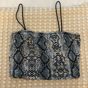 Snake print crop top